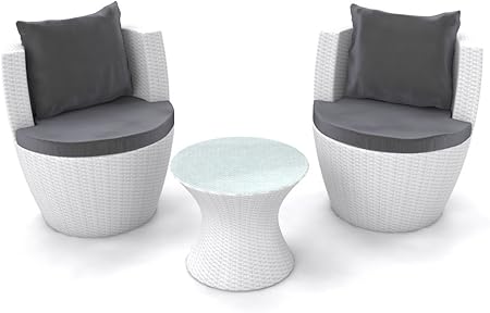 Amazon De Artelia Rattan Vasen Set Ticino Weiss