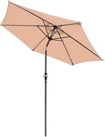 Amazon Com Yescom 8ft Uv 30 Aluminum Outdoor Patio Umbrella With Crank Tilt Air Vented For Table Garden Market Yard Beach Pool Garden Outdoor