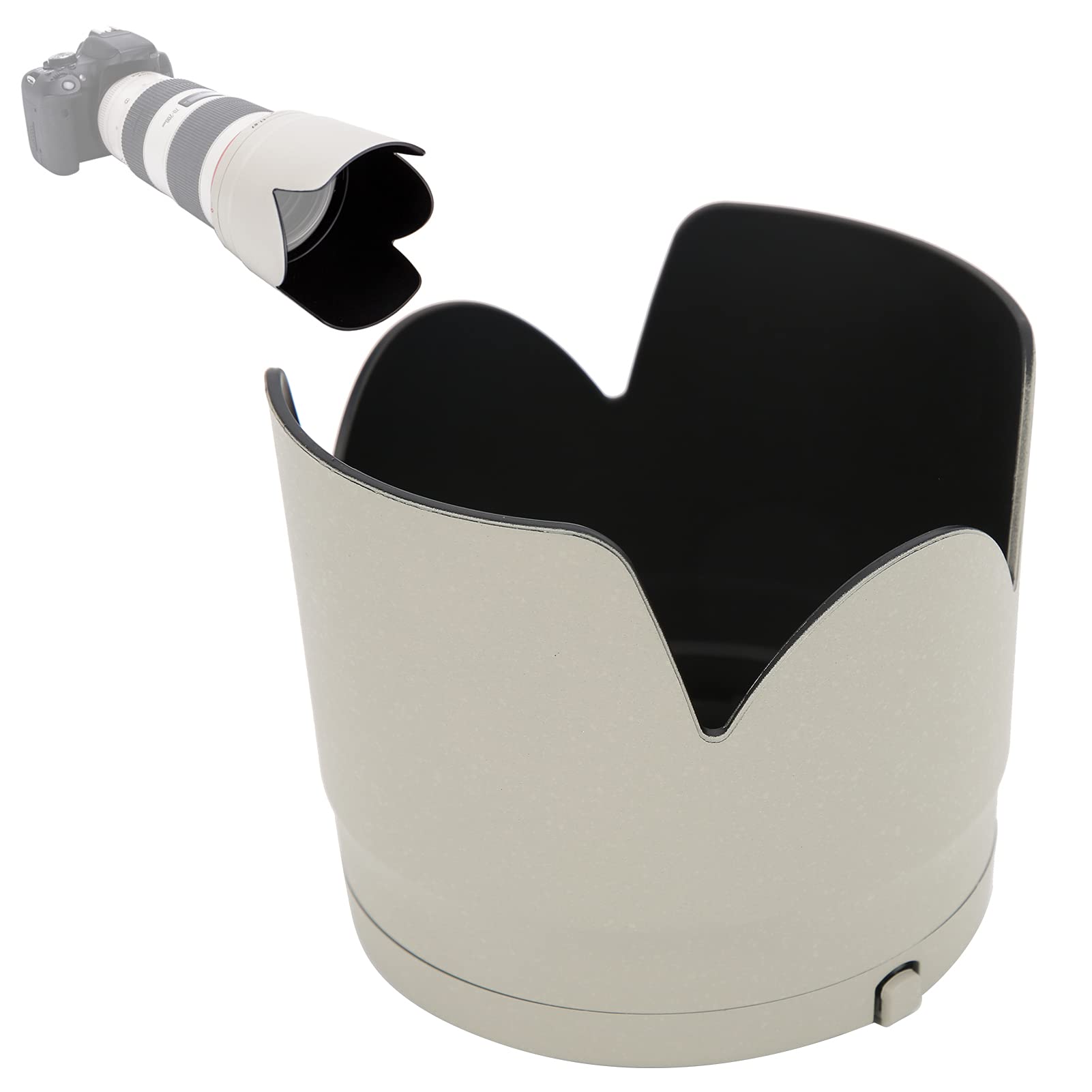 Photo 1 of ET?87 Reversible Camera Lens Hood,Compatible with EF 70?200mm F2.8 USM is II Lens,Camera Lens Hood Shade Protector