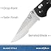 Benchmade - Griptilian 551, Serrated Drop-Point, Satin Finish, Black Handle