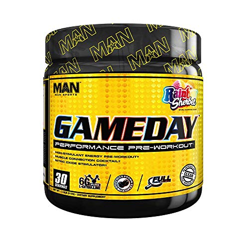 Man Sports Game Day Pre Workout Energy Powder, Rainbow Sherbet, 510 Gram, 30 Serving - Thumbnail 7