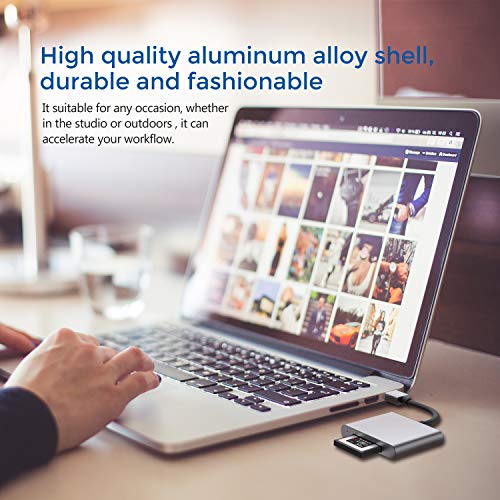 XQD Card Reader, USB Card Reader, 5Gpbs Super Speed USB 3.0 Memory Card Adapter, Aluminum Alloy Flash Memory Card Reader for Sony G Series, Lexar USB Mark Card, Support Windows/Mac OS System