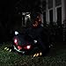 Joiedomi Halloween 6 FT Long Inflatable Animated Red Eye Witch's Cat with Build-in LEDs Blow Up Inflatables for Halloween Party Indoor, Outdoor, Yard, Garden, Lawn Decorations