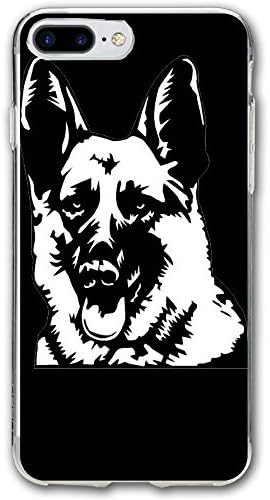 German Shepherd Head IPhone 7 Plus Case Texture Pattern Premium Hybrid Protective Clear Case