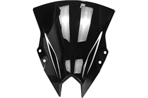 GZDLMoto Motorcycle Windshields Motorcycle Front Windshield Windscreen Baffle Deflectors Fits for Kawasaki for Ninja 500 for SE 2024 Windscreen Accessories (Black)