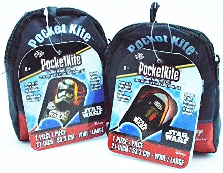 Set of 2 Nylon Star Wars Kites - Ren and Captain Phasma -Each 21 inches Wide x 14 inches High