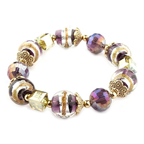 Lisa Collection Purple Murano Glass Bracelet