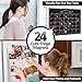 Magnetic Dry Erase Chalkboard Calendar Set for Refrigerator by Kiamyah - Includes Large Monthly Planner Board, Small Grocery/to do List, 3 Top Quality Markers, 24 Fridge Magnets and Big Eraser