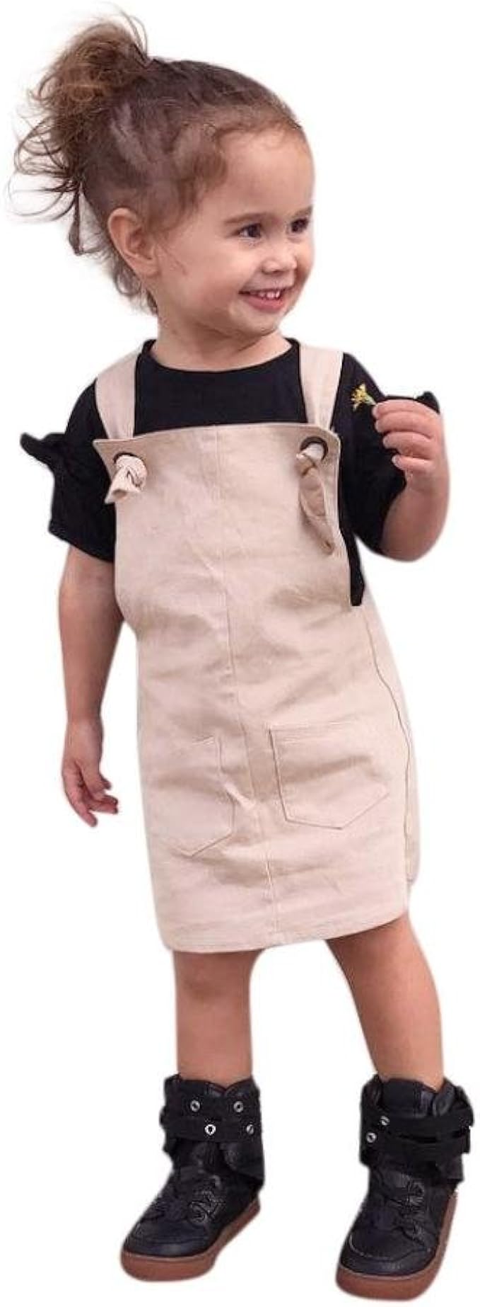 Yukong Kids Baby Girl Overalls Dress, Kids Girls Straps Overall Skirt