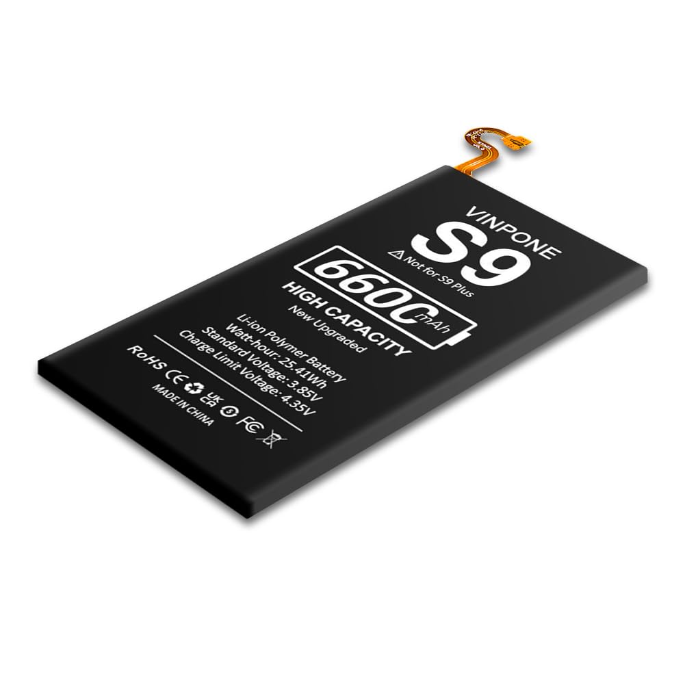 Galaxy S9 Battery, Upgraded 6600mAh Li-ion Replacement Battery for Samsung Galaxy S9 EB-BG960 EB-BG960ABA G960U G960F G960W with Repair Screwdriver Kit Tools