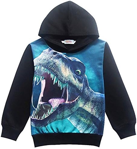 GRAGON VINES Boys Toddler Hoodie Dinosaur Cool Trendy Tshirt Hot Tops Long Sleeve Sweatshirt For Kids