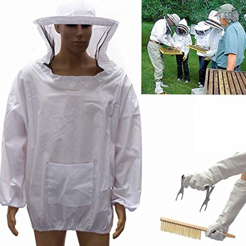 4Pcs Beekeeper Tools Equipment Apicoltore Suit Gloves Hive Frame Holder Brush