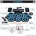 Drumskool Electric Drum Set, MIDI Electronic Drum Pad Set, Connect your phone to play along with included Drum Lessons, Speakers, Drum Pedals, Drum Sticks, 10 hours play time, Quickstart Guide