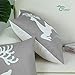 CaliTime Pack of 2 Soft Canvas Throw Pillow Covers Cases for Couch Sofa Home Decoration Christmas Holiday Reindeer with Stars Print 18 X 18 Inches Medium Grey