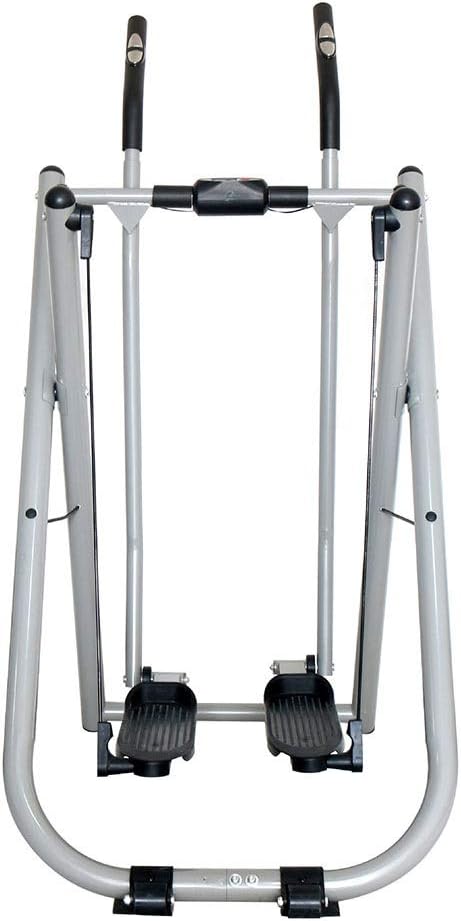 Zavddy Elliptical Trainer Fitness Air Walker Stepper Step Machine W/Handle Bar And LCD Monitor Glider Elliptical Machine Exercise Machine for Home Use (Color : Silver, Size : Free size)