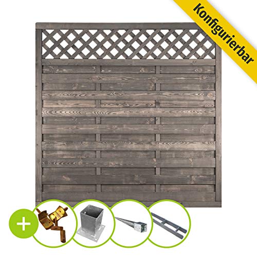 Bartek Amelia Sichtschutzzaun I Gartenzaun Komplettset - inkl. Pfosten und Pfostenträger I druckimprägniertes Fichten… – Bild 3