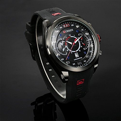 CURREN de Silicona de la Marca de Relojes Ocasionales Hombres del Reloj de 8166 de la Moda - Imagen 4