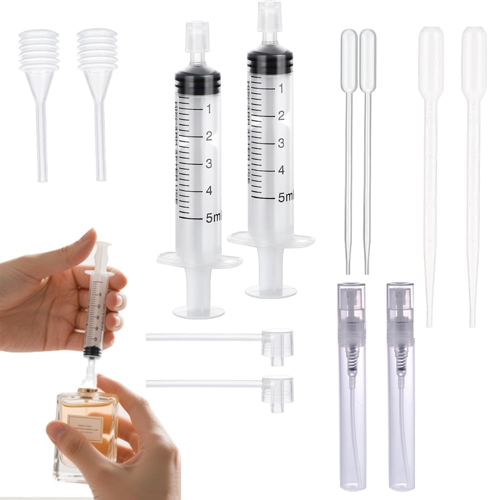 Photo 1 of 2 Set Perfume Extractor Kits?10 Pcs Dispenser,2 Refill Bottle,Dispenser Pump Transfer Tool for Syringe Extractor Travel Refillable