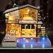 DIY Wooden Miniature Dollhouse Kit (Time Apartment), Mini House Woodcraft Construction Kit-3D Wooden Puzzle-Model Building Set DIY Cabin Wooden Villa Gift for Christmas Holiday Birthday