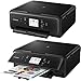 Canon PIXMA TS6020 Wireless All-in-One Compact Inkjet Printer with Print, Scan, Copy (Black) + Set of Ink Tanks + USB Printer Cable + Photo Paper Sample + 2 HeroFiber Gentle Cleaning Cloths