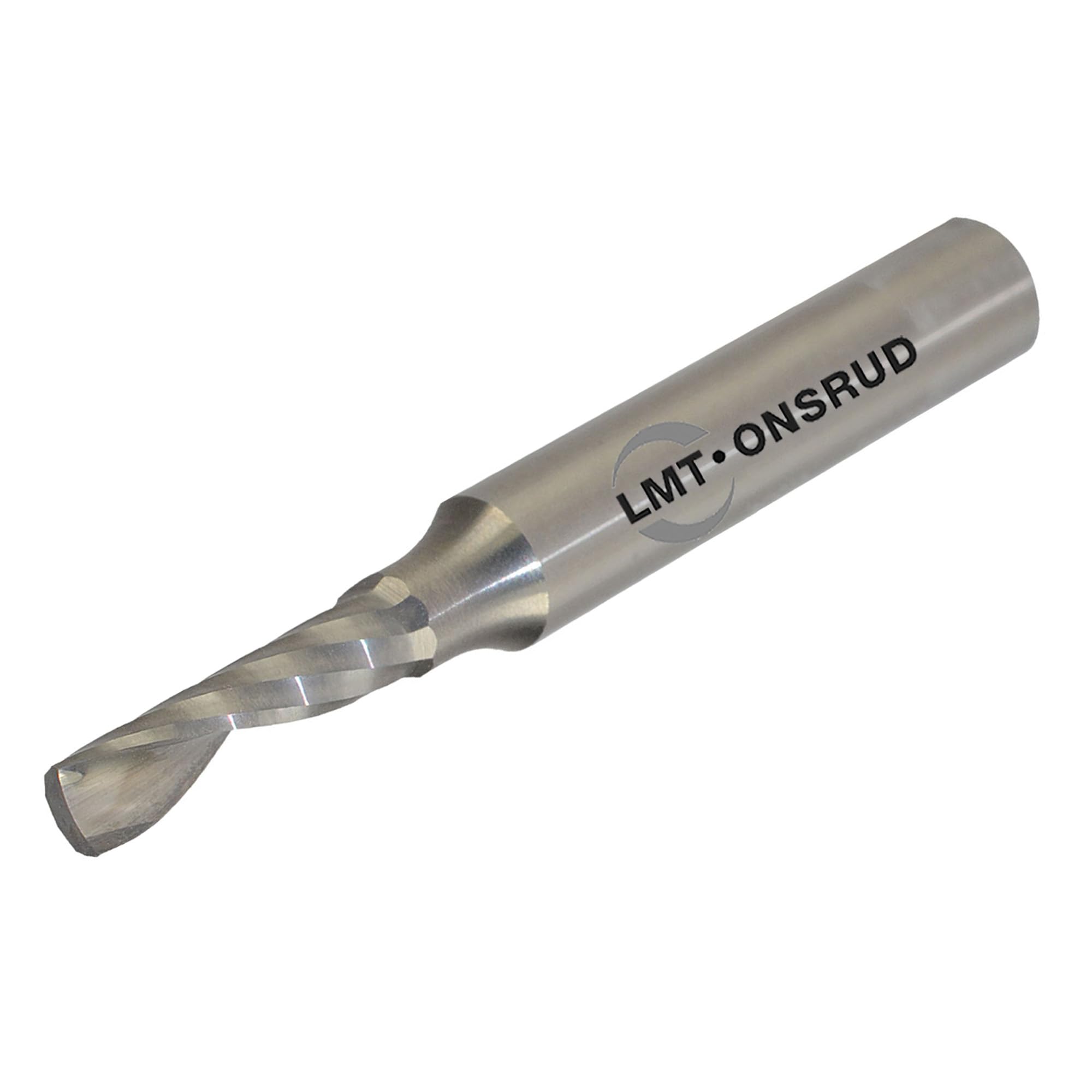 LMT Onsrud 63-715 Solid Carbide Upcut Spiral O Flute Cutting Tool, Inch, Uncoated (Bright) Finish, 21 Degree Helix, 1 Flute, 2.0000" Overall Length, 0.1563" Cutting Diameter, 0.2500" Shank Diameter