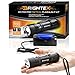 BRIGHTEX XR-700 Pro Kit REAL UL Lab Tested 700 Lumens Super Bright Small Tactical Flashlight XM-L2 U2 LED, Water Resistant, 5 Modes, Zoom, Belt Clip, Fast Charger, 4800mAh 26650 Protected Battery
