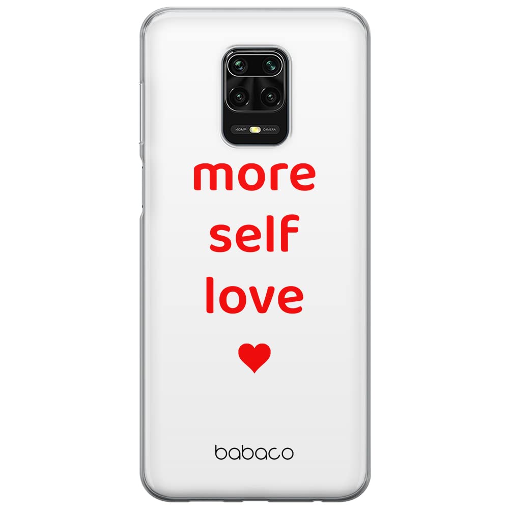 Babaco ERT GROUP mobile phone case for Xiaomi REDMI NOTE 9 PRO/ 9S original and officially Licensed pattern More self love 001 optimally adapted to the shape of the mobile phone, case made of TPU