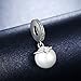 Little Girl Charm Pink Enamel CZ Dangle Charms Pearl Charm fit Charms Bracelet Necklaces Jewelry Birthday Gifts (Pearl)