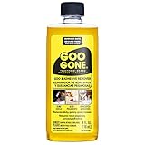 Goo Gone Original Adhesive Remover - 4 Ounce - Surface Safe Adhesive Remover Safely Removes Stickers Labels Decals Residue Tape Chewing Gum Grease Tar
