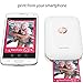 HP Sprocket Photo Printer, Print Social Media Photos 2x3 Sticky-Backed Paper (White) + Photo Paper (30 Pack) + Protective Case + USB Cable w/Wall Adapter + HeroFiber Ultra Gentle Cleaning Cloth