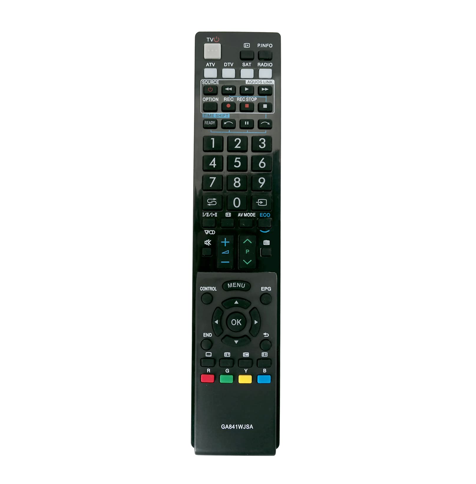 AULCMEET GA841WJSA Replaced Remote Control Compatible with Sharp HDTV LC-40LE810ERU LC-40LE812ERU LC-52LE822E LC-60LE822E LC-46LU820E LC-46LU822E LC-40LE810E LC-40LE811E LC-40LE821E LC-40LE820ERU