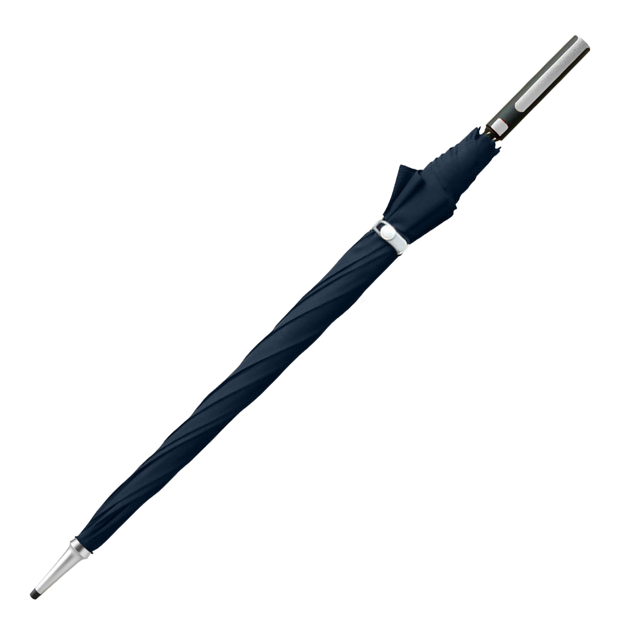 Lemon Pie Products Navy Windproof Umbrella – 122cm Large Canopy, Fibreglass Ribs, Automatic Open, UV Protection, Strong Stick Umbrella for Heavy Rain