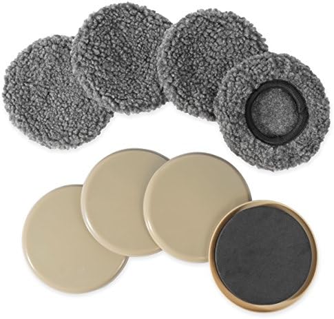 Wachewno 5" Reusable Heavy Furniture Sliders for Carpet and Hard Floor Surfaces (4 Pack)