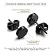 Charisma Stainless Steel Black Round Stud Earrings Pierced Tunnel for Men Women 5 Pairs Set, 3mm-8mm Available