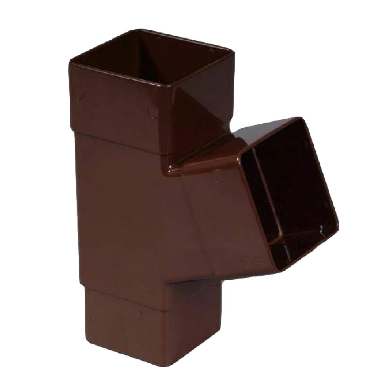 Brown Square Downpipe Branch Connector, Freeflow Rain Water Systems
