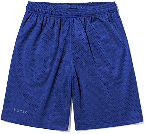 image for TSLA TM-KBH02-BLU_Youth X-Large Boy's Active Shorts Sports Performance