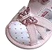 Kuner Baby Girls PU Leather Flowers Rubber Sole Anti-Slip Summer Sandals First Walkers