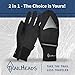 TrailHeads Mens Running Gloves Touchscreen Fingers & Convertible Waterproof Mitten Shell - for Winter, Reflective, Warm