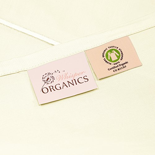 Whisper Organics Duvet Covers, Organic 100% Cotton Duvet Covers Set, 300 Thread Count (Full/Queen, Ivory)