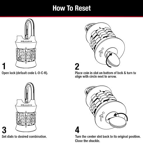 Master Lock Word Combination Lock, Set Your Own Word Lock, Combination