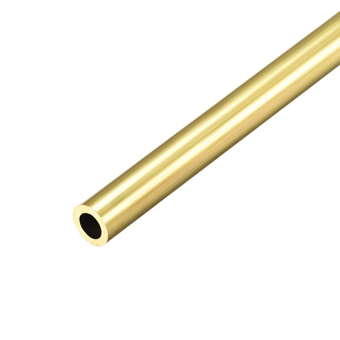 uxcell Brass Round Tube, 300mm Length 8mm OD 1.5mm Wall Thickness, Seamless Straight Pipe Tubing