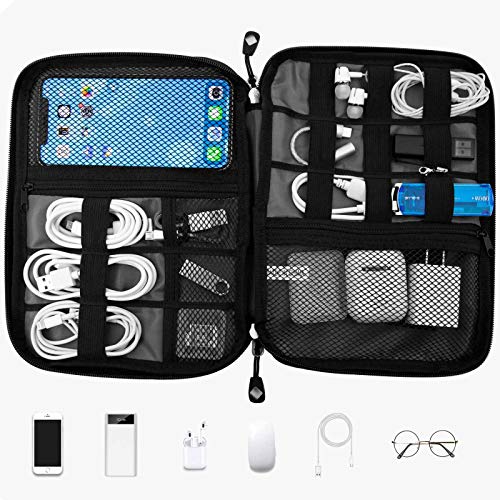 Travel Cable Organizer Bag Waterproof Portable Electronic Organizer for USB Cable Cord Phone