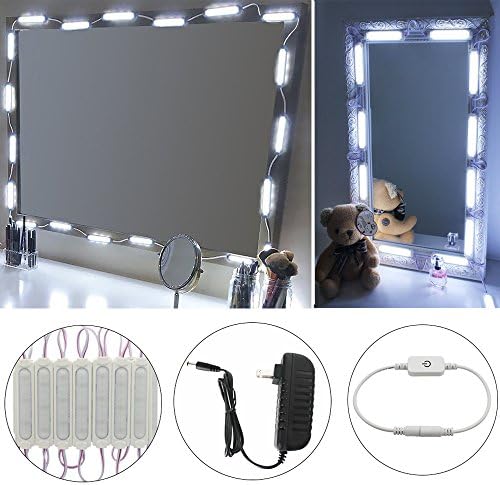 Makeup Mirror Light, 10.5FT 180 LED Vanity Mirror Lights Kits for Cosmetic Makeup Vanity Mirror with Power Supply and Touch Smart Dimmer Switch for Makeup Vanity Table, Bathroom