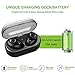 Wireless Bluetooth Earbuds with Charging Dock, Hobest Truly Wireless Headphones with Mic, Unobtrusive Lightweight Noise-Canceling Bluetooth Earphones Sweatproof for Sports & Exercise--Mono/Stereo Mode
