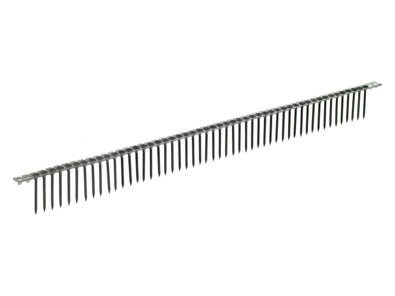 SENCO 39B25MP Drywall to Light Steel Screws PH2 – 3.9x25mm Phosphated Bugle Head - Fine Thread - Sharp Point - Plastic‑Collated - 1000 Pack for Fast Indoor Installation