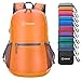 ZOMAKE Ultra Lightweight Hiking Backpack 20L, Packable Small Backpacks Water Resistant Daypack for Women Men(Orange)