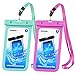 Mpow Universal Waterproof Case, IPX8 Waterproof Phone Pouch Dry Bag Compatible for iPhone Xs Max/Xs/Xr/X/8/8plus/7/7plus/6s/6/6s Plus Galaxy s9/s8/s7 Google Pixel HTC12 (Blue+Pink 2-Pack)
