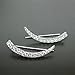 Ritastephens Sterling Silver White Cubic Zirconia Ear Climber Crawler Earrings 25mm