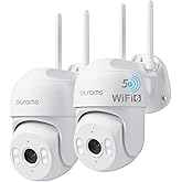 blurams 2K Security Camera Outdoor, Pan-Tilt Outdoor Camera Wired w/360° View, Motion Tracking, 2.4/5GHz WiFi 6, 2-Way Audio, Weatherproof, Free Person/Motion Detection, 24/7 Recording 2Pack