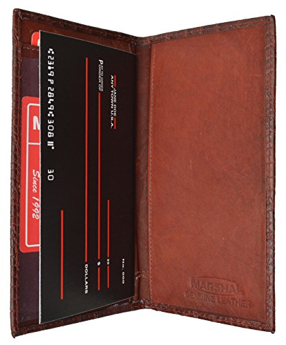 New High End Marshal Leather Checkbook Cover Case #156-CR